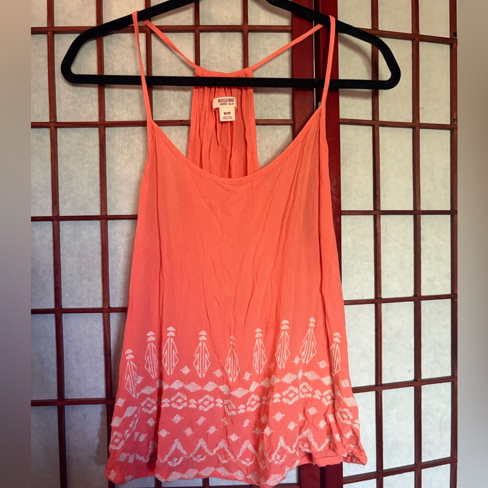 Mossimo Supply Co. Orange Sleeveless Tank Top
